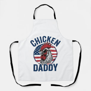 Hähnchen Daddy Hahn Vintage Patriotisches Shirt De Schürze