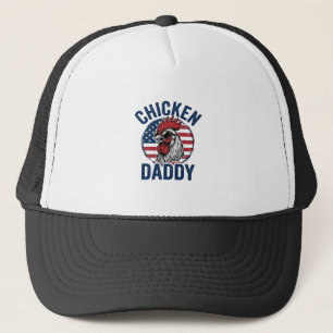Hähnchen Daddy Hahn Vintage Patriotisches Shirt De Truckerkappe