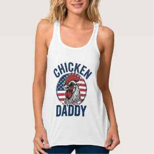 Hähnchen-Daddy-Hahn Vintage-Patriotismus-Shirt Des Tank Top