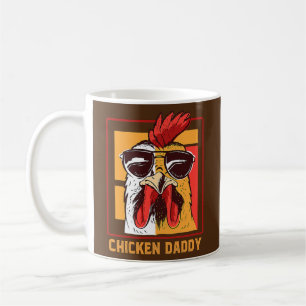 Hähnchen-Daddy Vintage-Geflügelfarmer Hahn Kaffeetasse