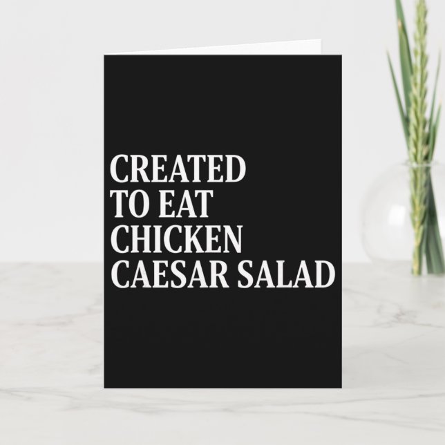 Hähnchen, das geschaffen wurde, um Chicken Caesar  Karte (Vorderseite)