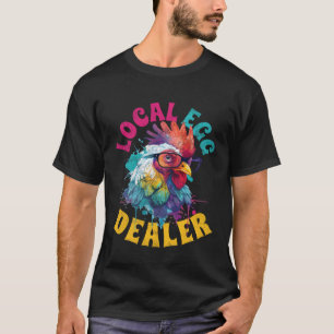 Hähnchen, die eine Sonnenbrille tragen Retro T-Shirt