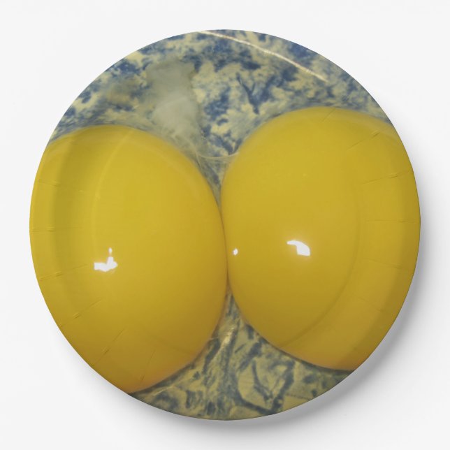 Hähnchen-Doppeleier-Jolk-Papierplatte Pappteller (Vorderseite)