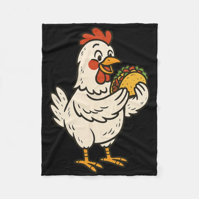 Hähnchen essender Taco _1  Fleecedecke (Vorderseite)