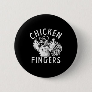 Hähnchen-Finger, Mittelfinger, Lustiges Huhn Button