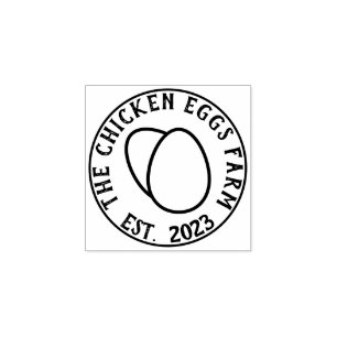 Hähnchen Frische Logo Ei Gummistempel