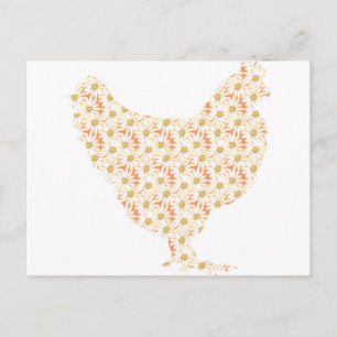Hähnchen, gemustert postkarte