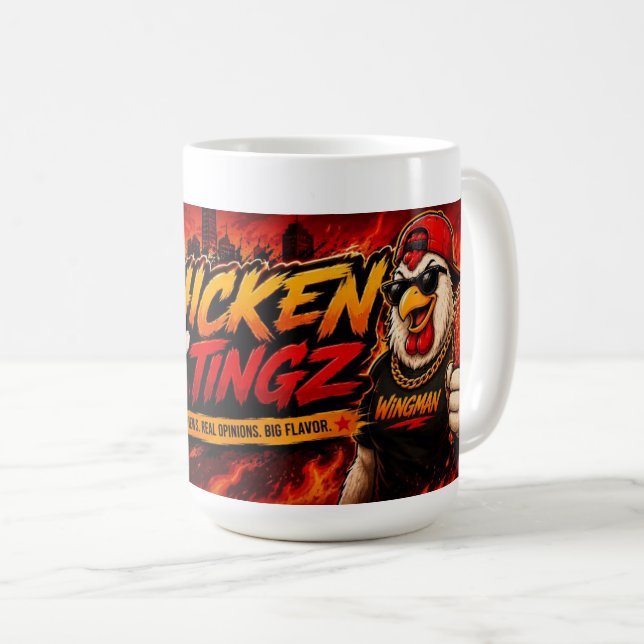 Hähnchen N' Tingz Kaffeetasse (VorderseiteRechts)