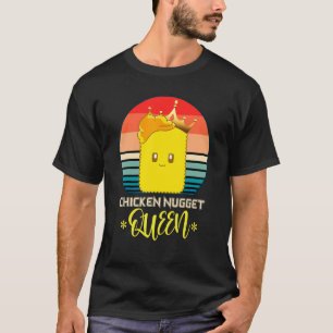 Hähnchen-Nugget-Königin Foodie Frauen Retro Hähnch T-Shirt