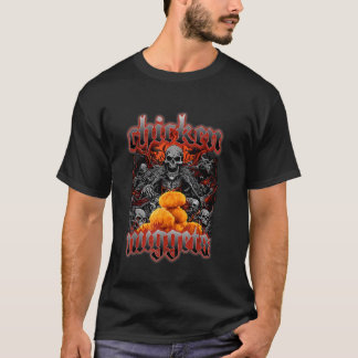 Hähnchen-Nuggets Heavy Metal World Tour Hardcore M T-Shirt