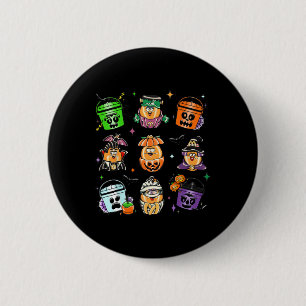 Hähnchen-Nuggets Kürbis Halloween 90er Vintage 2 Button