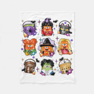 Hähnchen-Nuggets Kürbis Halloween 90er Vintage Män Fleecedecke