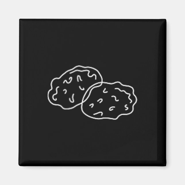 Hähnchen-Nuggets Minimalistischer Dge-Patch Line A Magnet (Vorne)