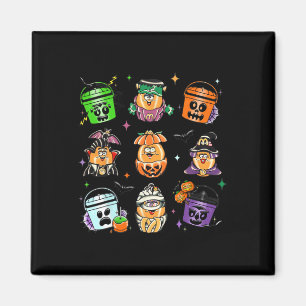 Hähnchen Nuggets Pumpkin Halloween 90er Vintag 2 Magnet
