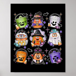 Hähnchen Nuggets Pumpkin Halloween 90er Vintag 3 Poster