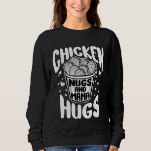 Hähnchen-Nuggets und Mama-Umarmen Süßes-Tier-Bauer Sweatshirt
