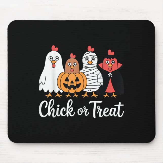 Hähnchen oder Leckereien Halloween Mousepad (Vorne)