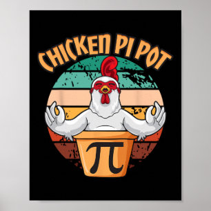 Hähnchen Pot Pi Bekleidung Pi Tag Vintage Retro Ma Poster