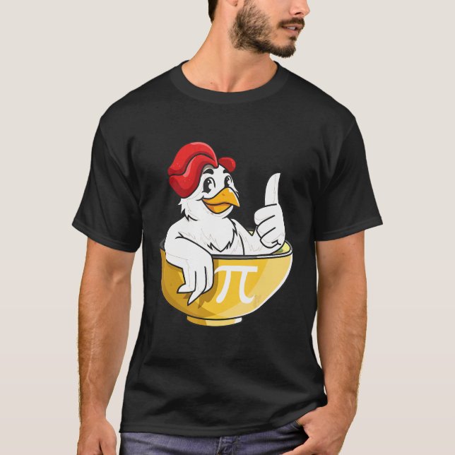 Hähnchen Pot Pie Huhn   Mathe Geek Nerd T-Shirt (Vorderseite)