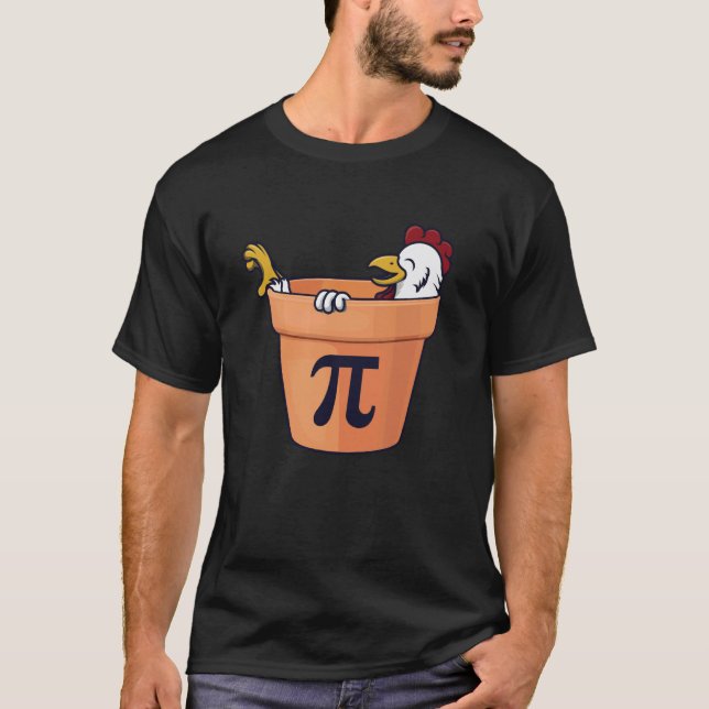 Hähnchen-Pot-Pie Lustiger Mathe-Nerd Pi T-Shirt (Vorderseite)