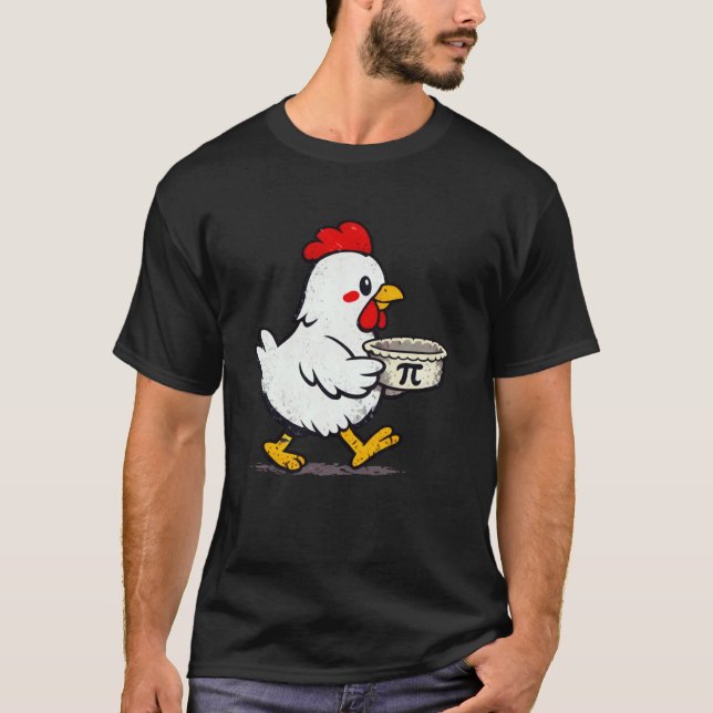 Hähnchen Pot Pie Lustiger Pi-Tag T-Shirt (Vorderseite)