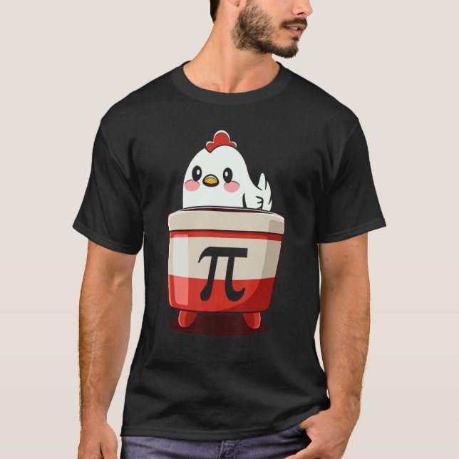 Hähnchen Pot Pie  Mathe-Wortspiel Chicken Pot Pi 2 T-Shirt (Vorderseite)