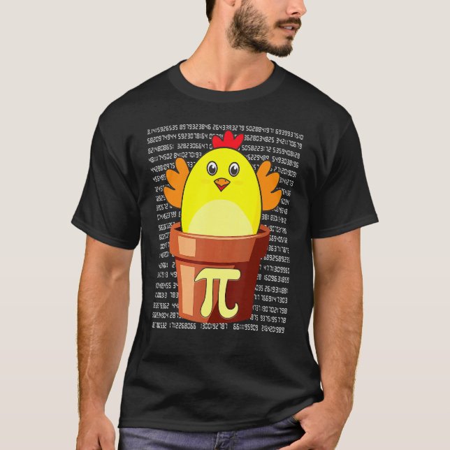 Hähnchen-Pot-Pie-Pi-Tag  Mathelehrer T-Shirt (Vorderseite)