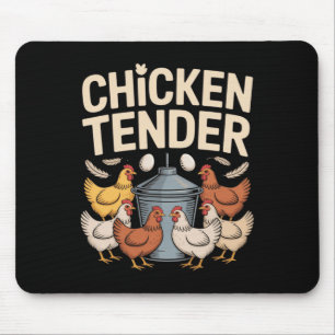 Hähnchen Tender Lustiger Hühnerbauer Pun Humor Mousepad