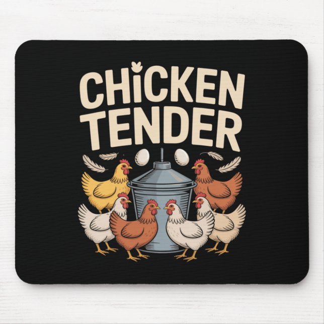 Hähnchen Tender Lustiger Hühnerbauer Pun Humor  Mousepad (Vorne)