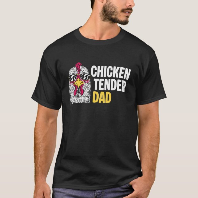 Hähnchen-Tender-Vater Vatertag T-Shirt (Vorderseite)