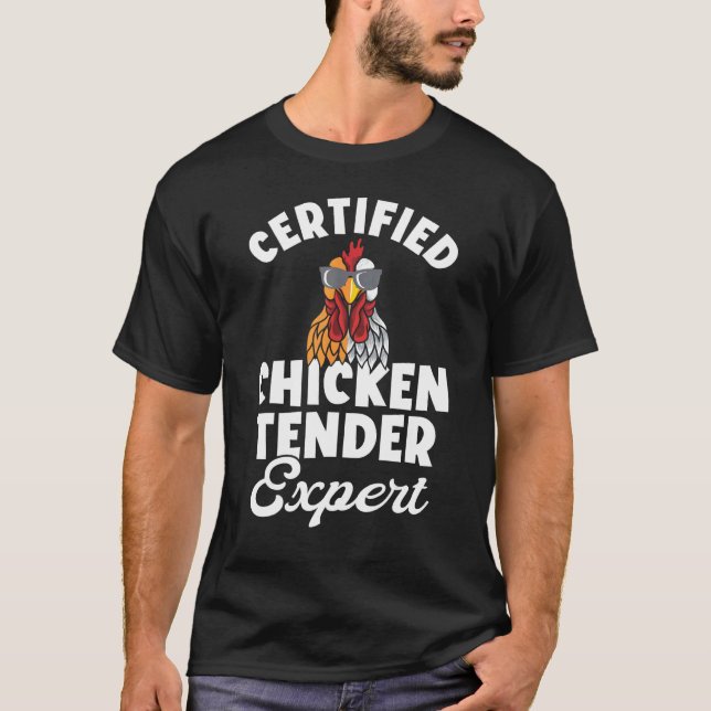 Hähnchen-Tender Zertifizierter Hähnchen-Experte T-Shirt (Vorderseite)
