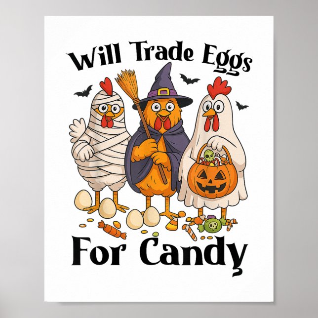 Hähncheneier für Bonbons Poster (Vorne)