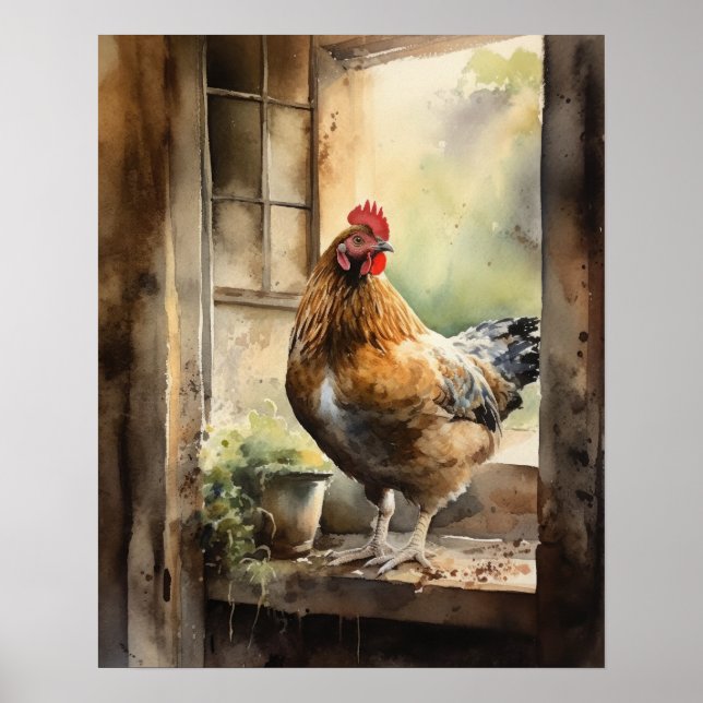 Hähnchenfarm Animal Art Print Poster (Vorne)