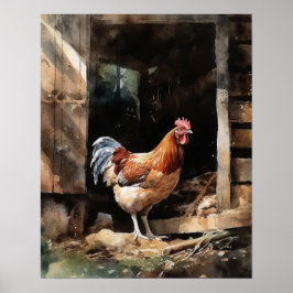 Hähnchenfarm Animal Art Print Poster