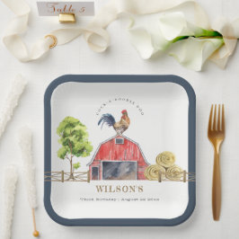 Hähnchenfarm Rotbarsch Kindergeburtstag Pappteller