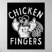 Hähnchenfinger, Mittelfinger, Lustiges Huhn 