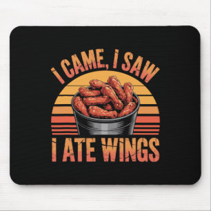 Hähnchenflügel Frittiert Scharf Zitat - Ich kam ic Mousepad