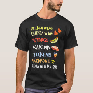 Hähnchenflügel Hähnchenflügel Hotdog Und Bologna K T-Shirt