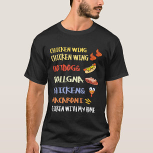Hähnchenflügel Hähnchenflügel Hotdog und Bologna T-Shirt