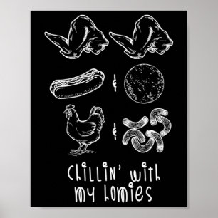 Hähnchenflügel Hot Dog Und Bologna Shirt  Poster