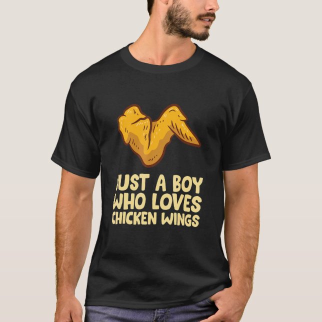 Hähnchenflügel-Junge, nur ein Junge, der Hähnchenf T-Shirt (Vorderseite)