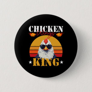 Hähnchenflügel-König Retro-Sonnenuntergang Byrbequ Button