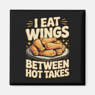 Hähnchenflügel - Lustiges T-Shirt Ich esse Flügel Magnet
