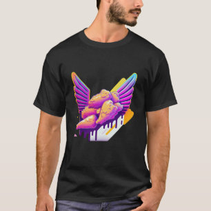 Hähnchenflügel Synthwave 80er Retrowave-Ästhetik T-Shirt