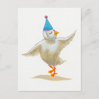 Hähnchenkunst Party mit schönem Gefühl Holly tanzt Postkarte