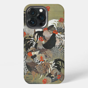 Hähne-Henne-Illustration von Ito Jakuchu iPhone 13 Pro Hülle