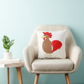 Hahnen-Design personalisiert Kissen