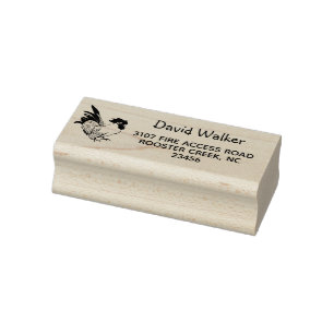 Hahnen-Rücksende-Adresse-Stempel Gummistempel