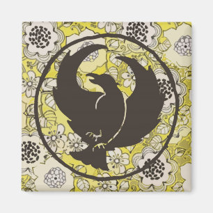 Hahnenfuß-Magnet mit weißen Blumen Magnet