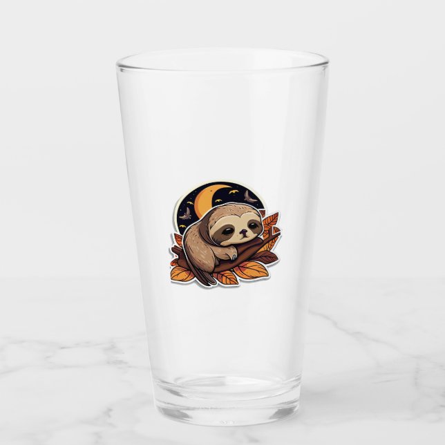 Hahnenkürbis Halloween Sticker Stil 2 Klassik T- Glas (Vorderseite)
